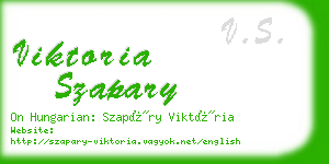 viktoria szapary business card